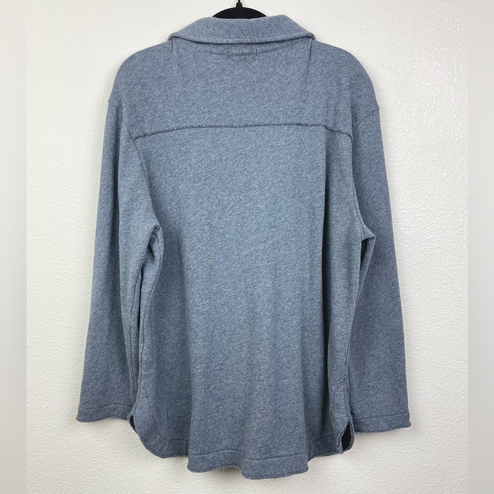 Goldie Lewinter Women's Medium Grey Button Up Oversized Shacket Jacket Shirt - Picture 13 of 16